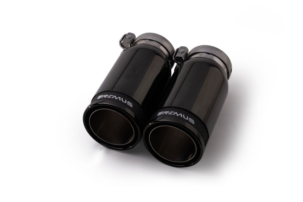 Remus 2011 BMW X3 F25 Axle Back Exhaust w/Black Chrome Tail Pipe Set w/Black Chrome Tail Pipe Set