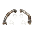 Wehrli 01-16 Chevrolet 6.6L Duramax 2in Stainless Driver Side Up Pipe w/Gaskets (Single/Twin Turbo)
