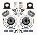 Wilwood Forged Dynalite-M Front Kit 11.30in 1 PC Rotor&Hub-Drill 70-73 Mustang Disc & Drum Spindle