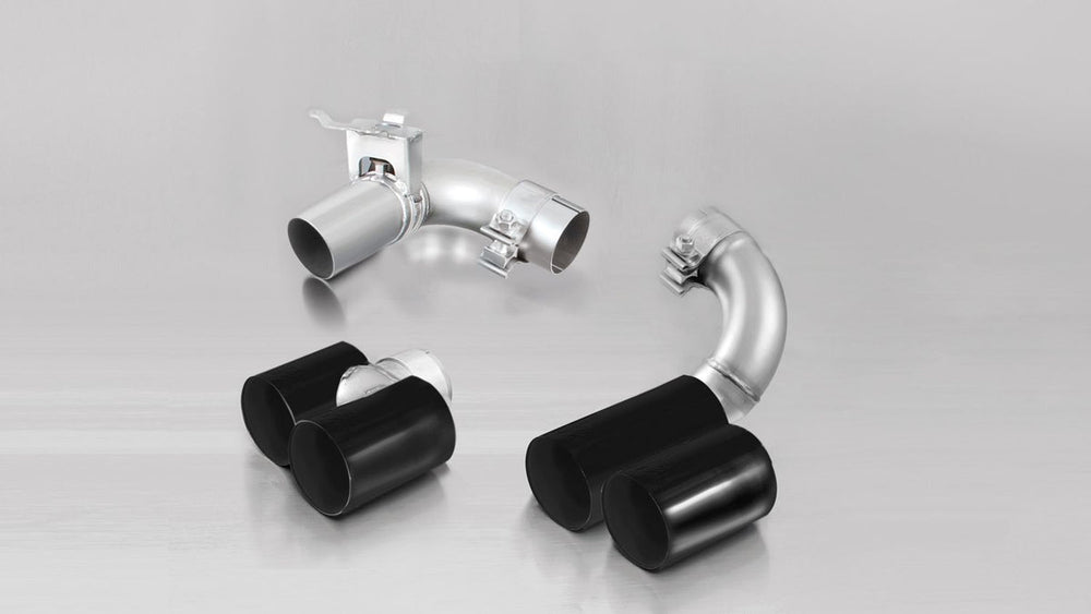 Remus 2012 BMW 3 Series F30/F31 2.0L (B48B20) Axle Back Exhaust w/Black Chrome Tail Pipe Set