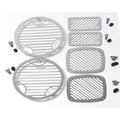 Kentrol 97-06 Jeep Wrangler TJ Billet Style Light Kit 6 Pieces - Polished Silver