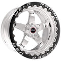 Weld S71 17x11 / 5x115mm BP / 5.8in. BS Polished Wheel (Medium Pad) - Black Single Beadlock MT