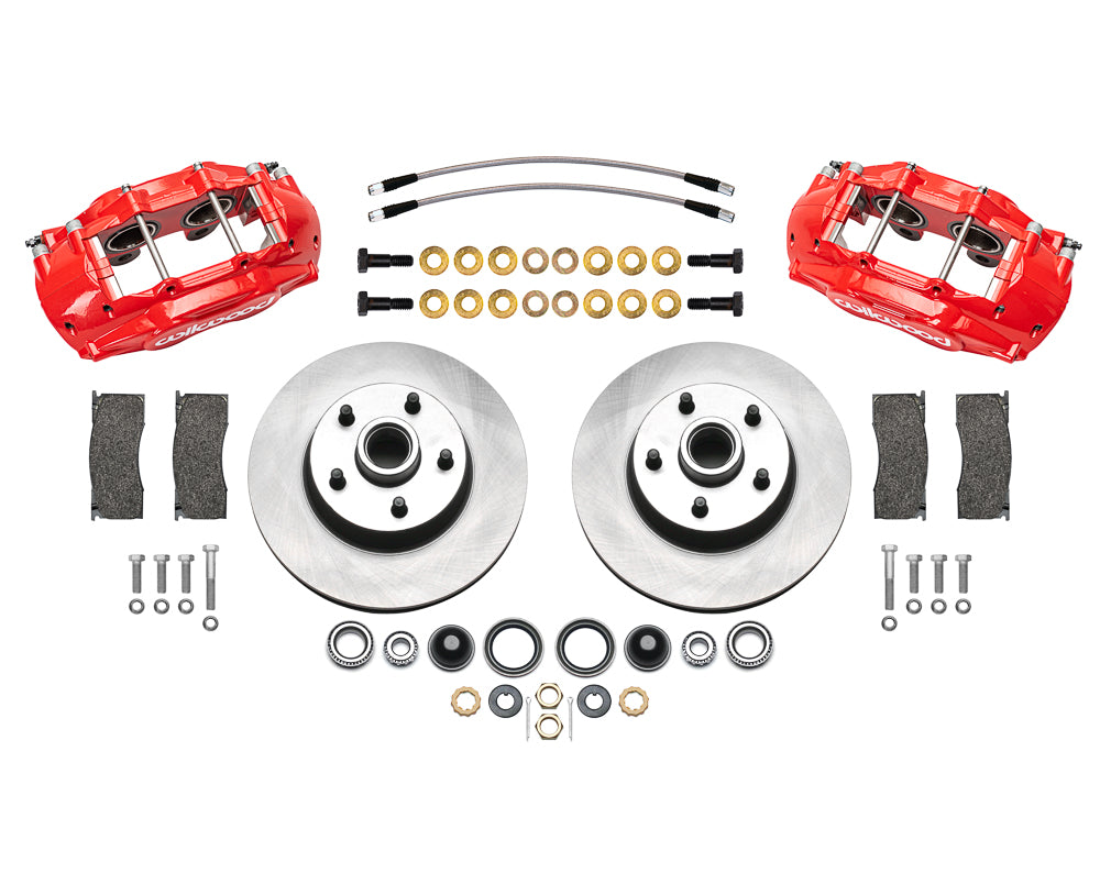 Wilwood 65-67 Ford Mustang D11 11.29 in. Vtd. Brake Kit w/ Flex Lines