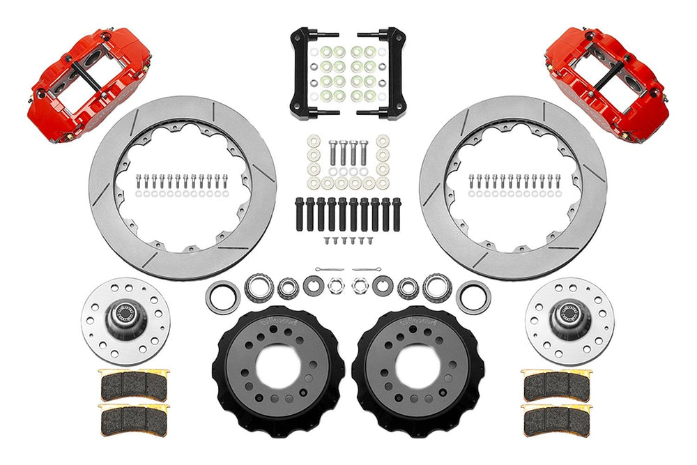 Wilwood 55-57 Chevy Bel Air Superlite 6R Kit, 5 x 4.50in/4.75in Hub - 12.88in Slotted - Red