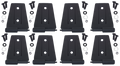 Kentrol 07-18 Jeep Wrangler JK Door Hinge Set 8 Pieces 4 Door - Textured Black