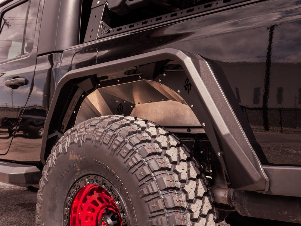 Road Armor 07-16 Jeep Wrangler JK Stealth Front Fender Liner Body Armor - Raw