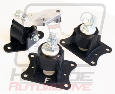 Innovative 90-93 Integra B-Series Black Steel Mounts 85A Bushings (Auto to Manual Hydro)