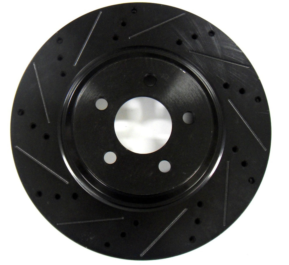 Drilled and Slotted Front Brake Rotors