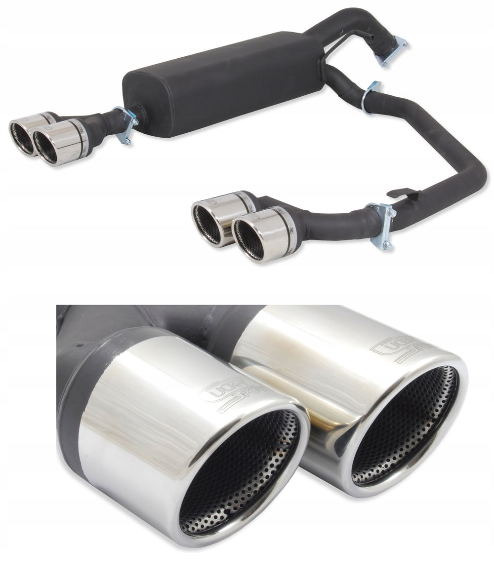 Sport Muffler with 2x 90mm Round Tailpipes