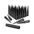 Spiked Lug Nuts, 4.4-Inch Length, 1/2-Inch Thread, Glossy