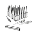 Spiked Lug Nuts, 4.4-Inch Length, 1/2-Inch Thread, Glossy