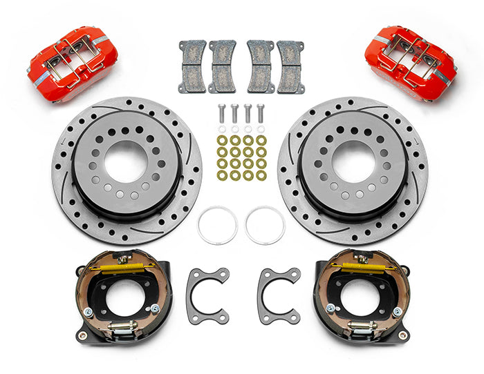 Wilwood Dynapro Low-Profile 11.00in P-Brake Kit Dust Seal 2.36in Offset - Drilled Red