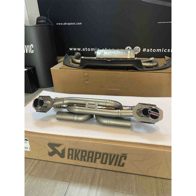 Akrapovic 20-21 Porsche 911 Turbo/Turbo S (992) Slip-On Race Line (Titanium) (REQUIRES TIPS)