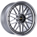 BBS LM 18x9 5x114.3 ET25 Diamond Black Center Diamond Cut Lip Wheel - 82mm PFS Required