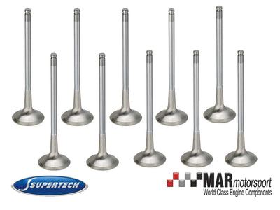 Supertech VW/Audi 2.5T FSI 5 Cyl Inconel Exhaust Valve +2mm Oversize - Set of 10