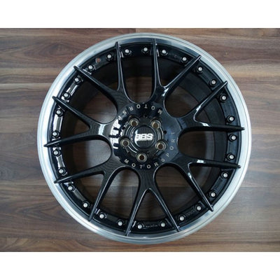 BBS CH-RII 22x10.5 5x120 ET30 Satin Black Center Platinum Lip SS Rim Prot Wheel -82mm PFS Req