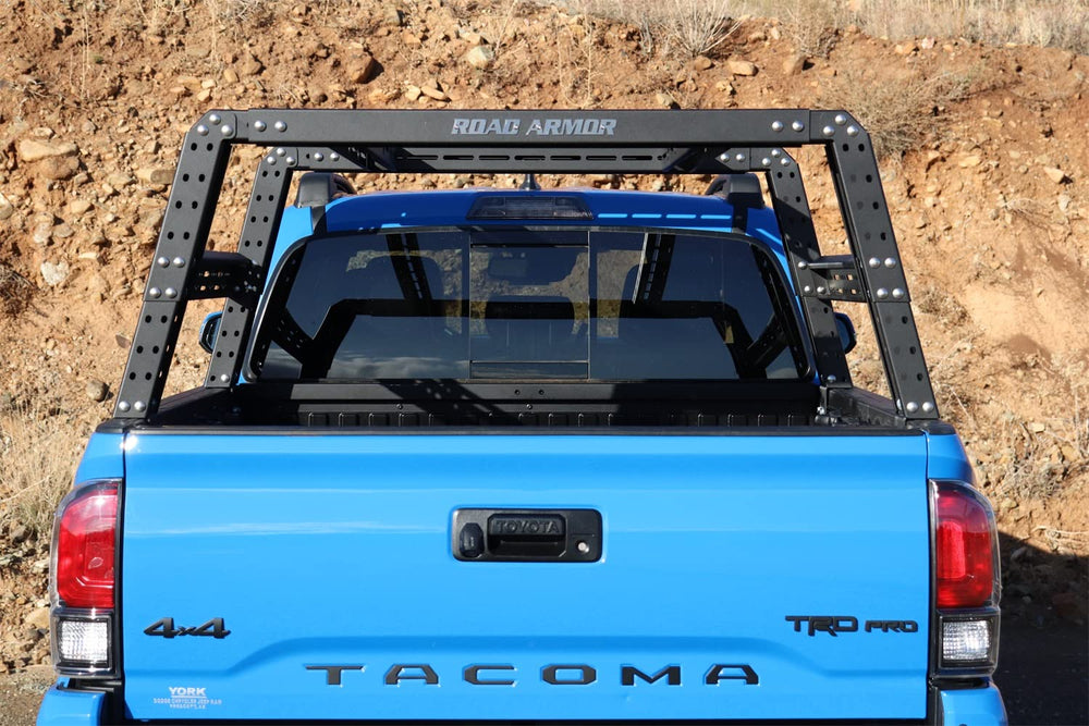 Road Armor 05-20 Toyota Tacoma 5ft Bed TRECK Adj Bed Rack w/Brackets - Tex Blk