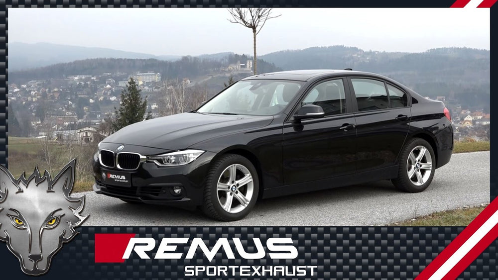 Remus 2012 BMW 3 Series F30/F31 2.0L (B48B20) Axle Back Exhaust w/Front Section/Chrome Tail Pipe Set