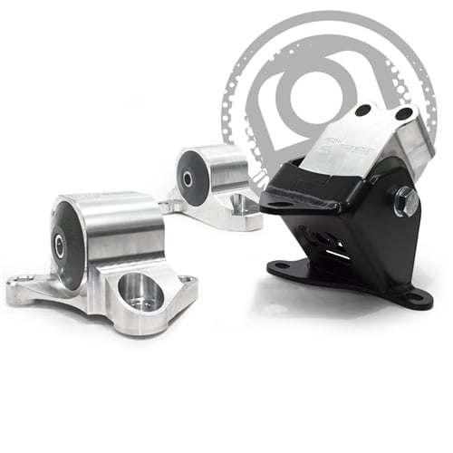 Innovative 88-91 Civic D-Series Black Aluminum Mounts Solid Bushings (Cable)