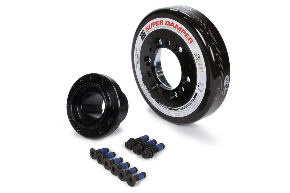 ATI Damper - 7.074in - Steel - Chevy SB - w/BB 1.60 Snout - C-Bore Front - w/2nd 1/4 Keyway - 3 Ring