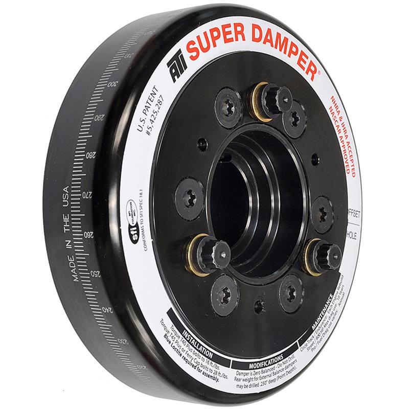 ATI Damper - 6.325in - Steel - Chevy LS - Smooth - C-Bore Front - 3 Ring