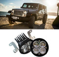 Jeep JK Fog Light Squadron-R SAE LED 07-18 Wrangler JK Fog Pocket Kit Baja Designs