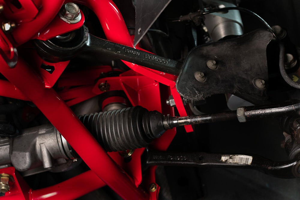 BMR 15-22 S550 Mustang Sway Bar Kit Front Hollow 38mm 3-Hole Adjustable Red