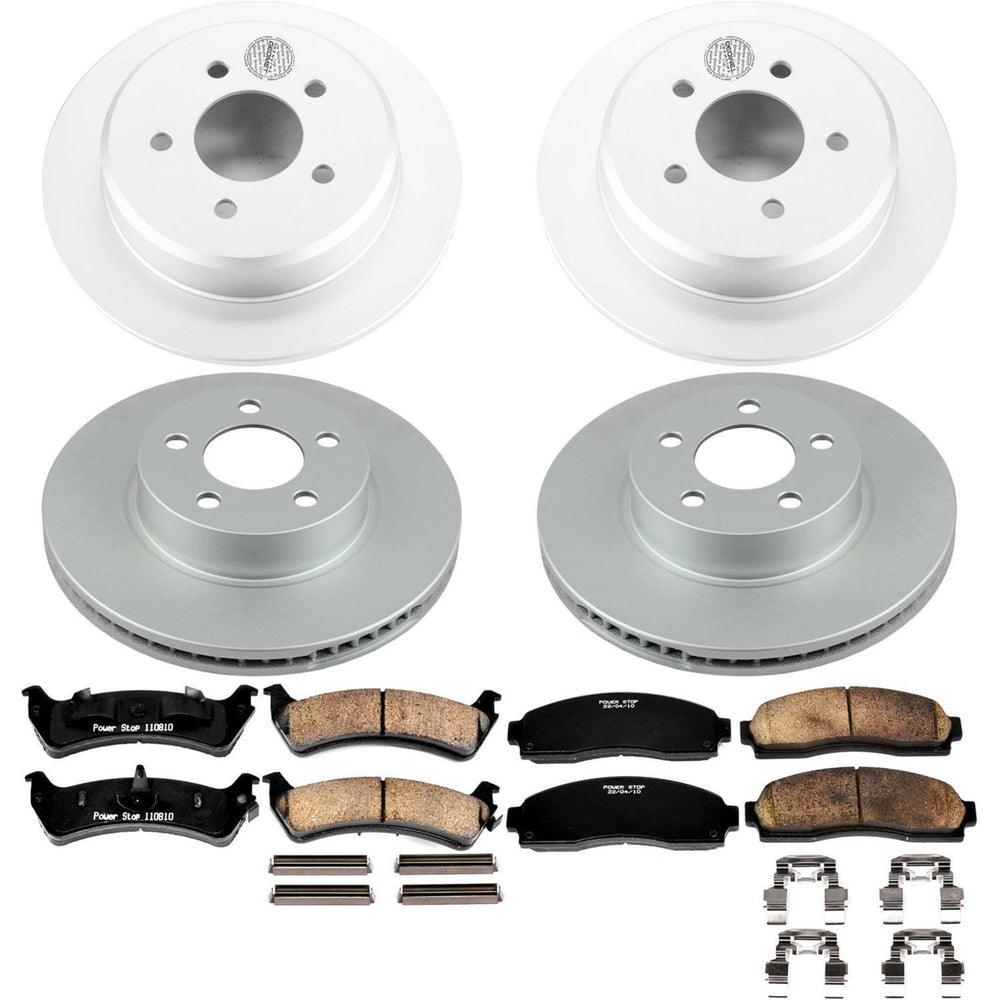 Power Stop 01-02 Ford Explorer Sport Front & Rear Z17 Evolution Geomet Coated Brake Kit