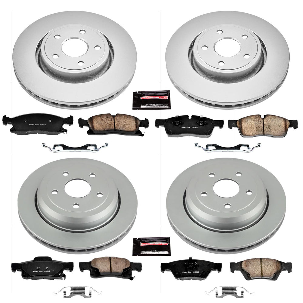 Power Stop 11-19 Dodge Durango Front & Rear Z17 Evolution Geomet Coated Brake Kit