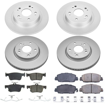 Power Stop 18-19 Honda Accord Front & Rear Z17 Evolution Geomet Coated Brake Kit
