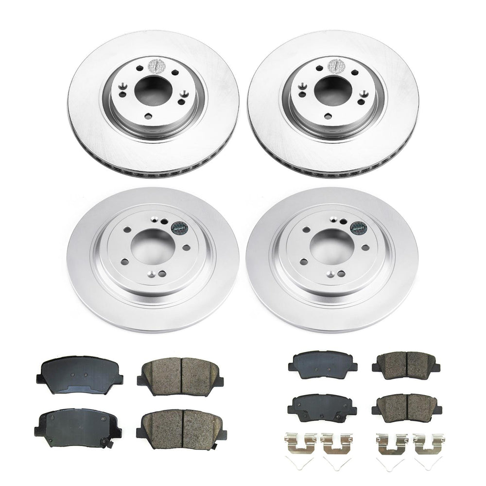 Power Stop 19-21 Hyundai Nexo Front & Rear Z17 Coated Brake Kit