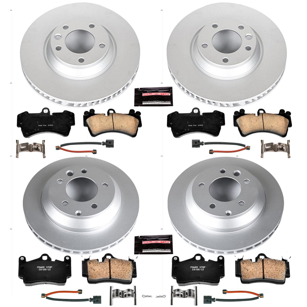 Power Stop 07-15 Audi Q7 Front & Rear Z23 Evolution Sport Coated Brake Kit