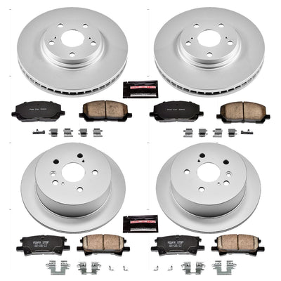 Power Stop 04-07 Toyota Highlander Front & Rear Z17 Evolution Geomet Coated Brake Kit