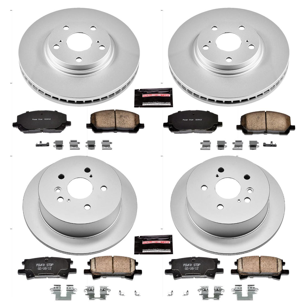 Power Stop 04-07 Toyota Highlander Front & Rear Z17 Evolution Geomet Coated Brake Kit