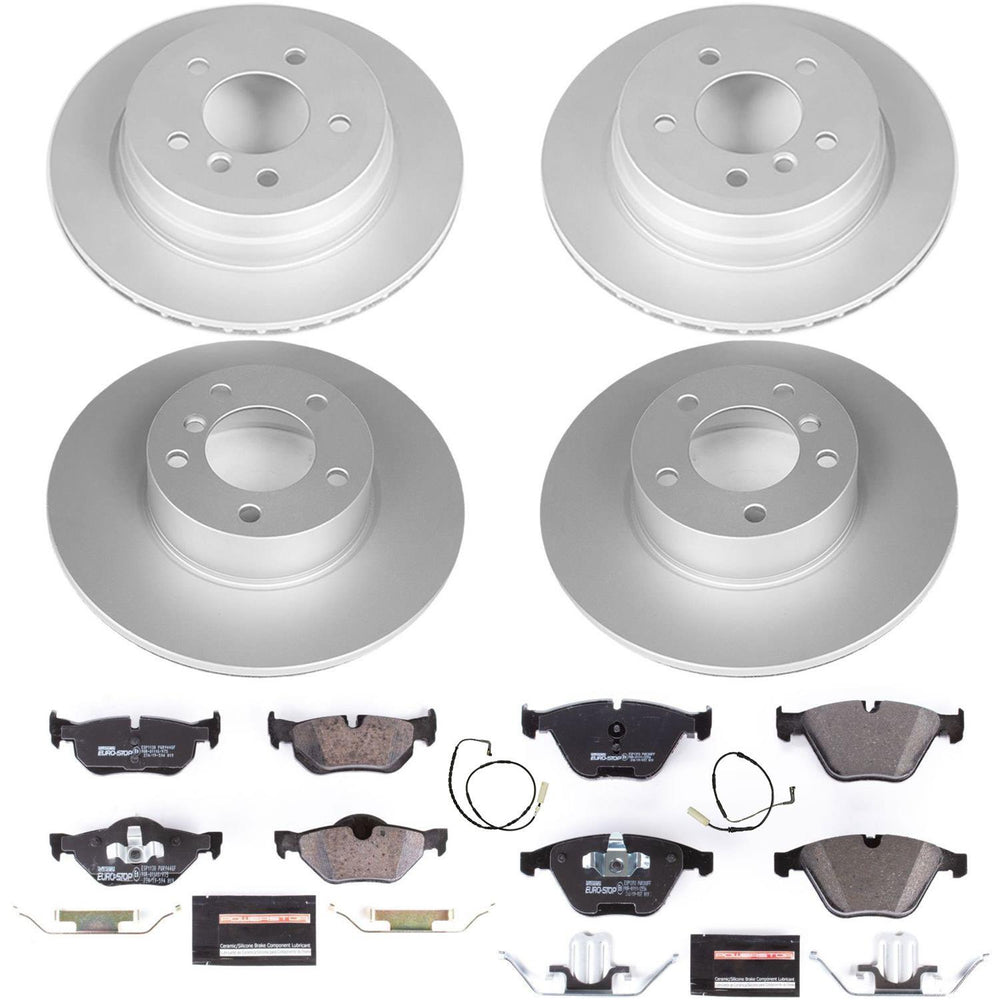 Power Stop 08-10 BMW 328i Front & Rear Euro-Stop Brake Kit