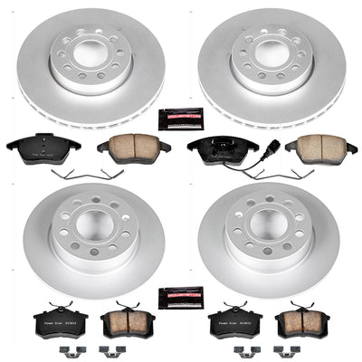 Power Stop 10-12 Audi A3 Front & Rear Z23 Evolution Sport Coated Brake Kit