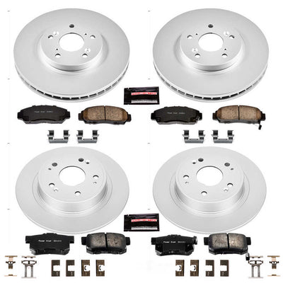 Power Stop 06-07 Honda Accord Front & Rear Z17 Evolution Geomet Coated Brake Kit