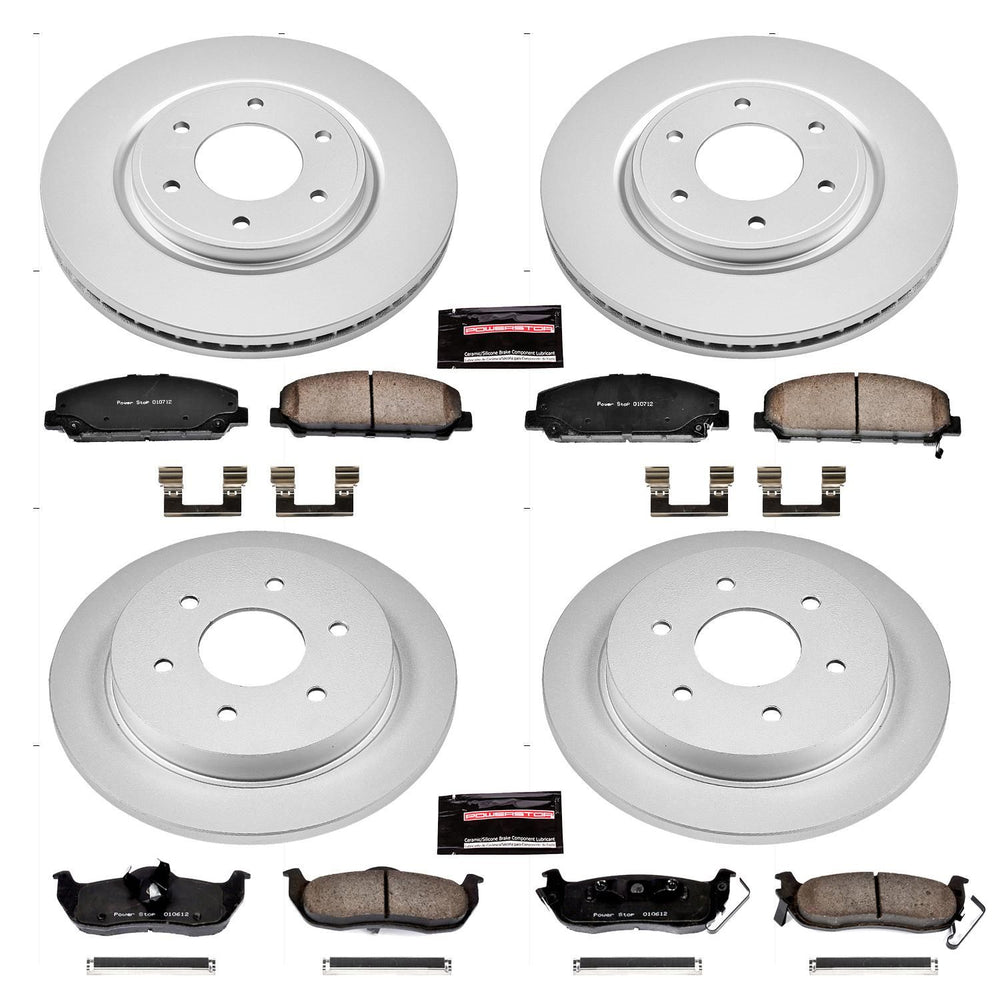 Power Stop 08-10 Infiniti QX56 Front & Rear Z17 Evolution Geomet Coated Brake Kit