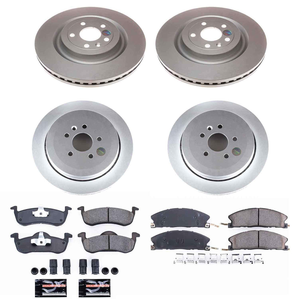 Power Stop 13-18 Lincoln MKT Front & Rear Z17 Evolution Geomet Coated Brake Kit