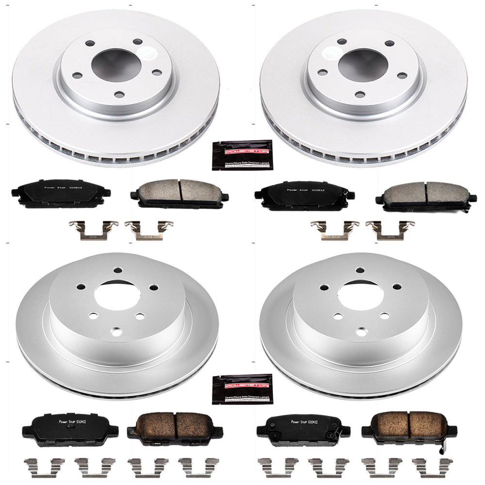 Power Stop 04-09 Nissan Quest Front & Rear Z17 Evolution Geomet Coated Brake Kit