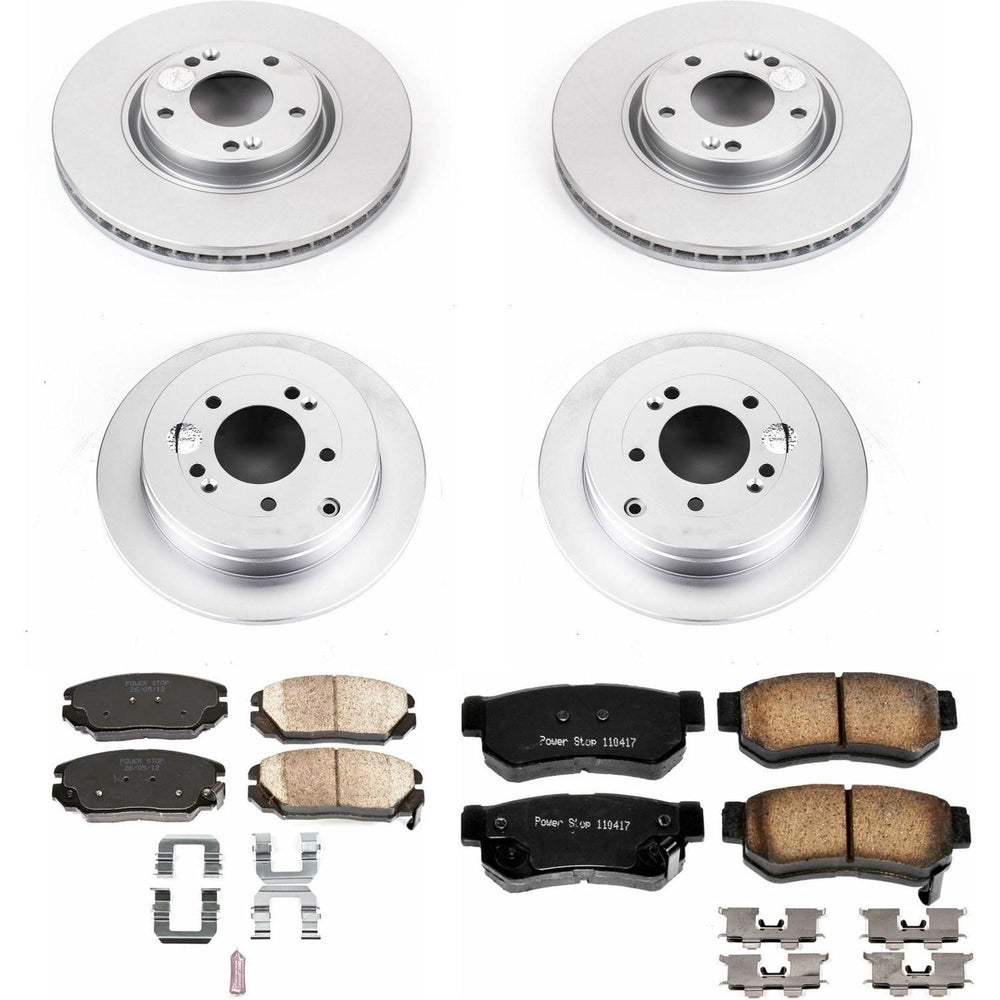 Power Stop 06-09 Hyundai Azera Front & Rear Z17 Evolution Geomet Coated Brake Kit