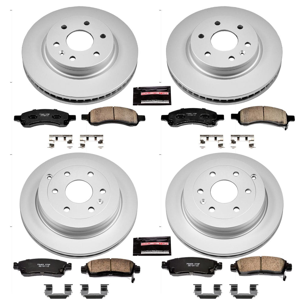 Power Stop 08-17 Buick Enclave Front & Rear Z17 Evolution Geomet Coated Brake Kit