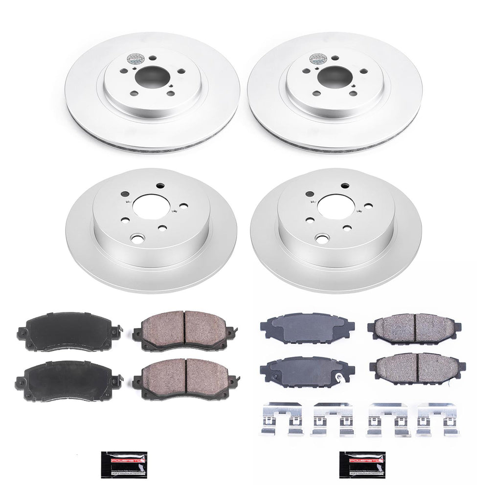 Power Stop 2018 Subaru Crosstrek Front & Rear Z17 Evolution Geomet Coated Brake Kit