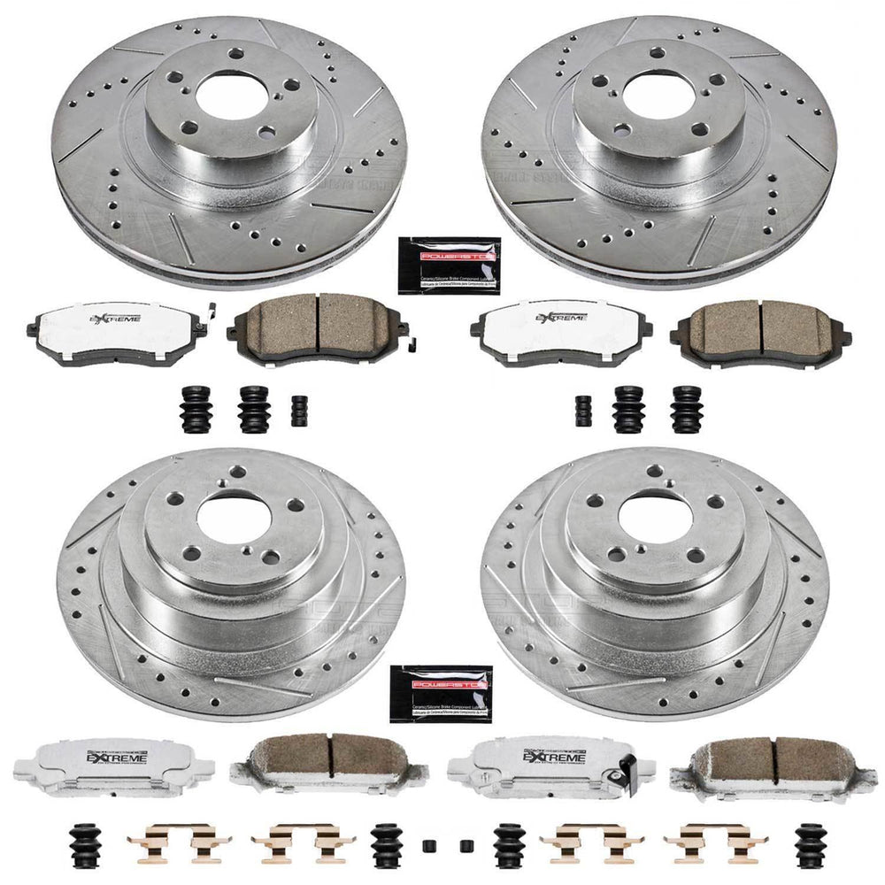 Power Stop 04-06 Subaru Baja Front & Rear Z26 Street Warrior Brake Kit