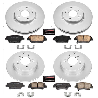 Power Stop 10-15 Hyundai Sonata Front & Rear Z17 Evolution Geomet Coated Brake Kit
