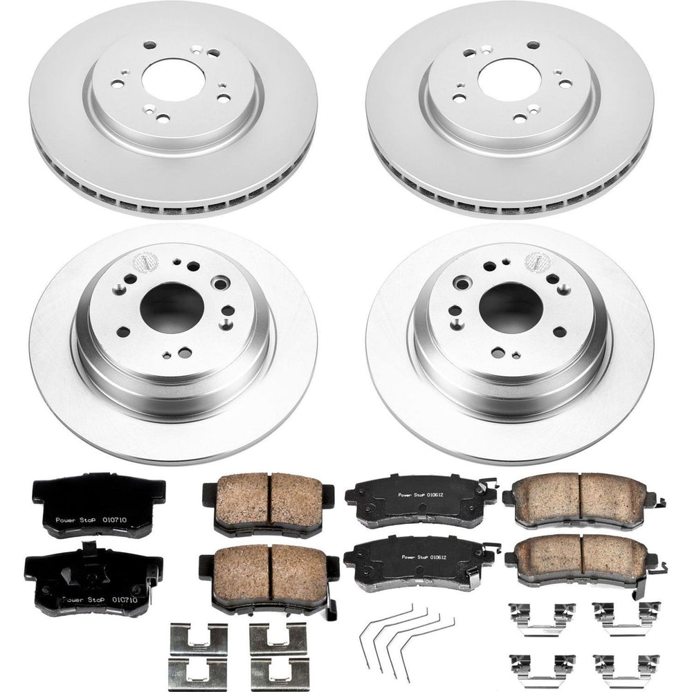 Power Stop 12-15 Honda Crosstour Front & Rear Z17 Evolution Geomet Coated Brake Kit