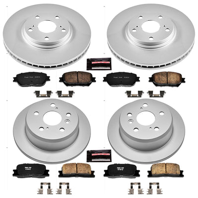 Power Stop 02-04 Toyota Camry Front & Rear Z17 Evolution Geomet Coated Brake Kit
