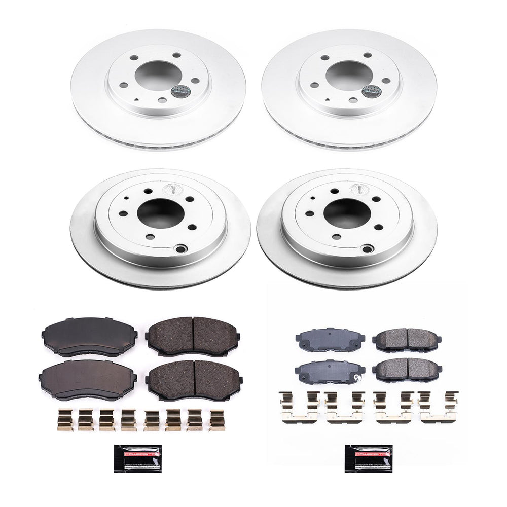Power Stop 04-06 Mazda MPV Front & Rear Z17 Evolution Geomet Coated Brake Kit