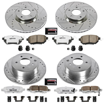 Power Stop 07-08 Nissan Maxima Front & Rear Z26 Street Warrior Brake Kit