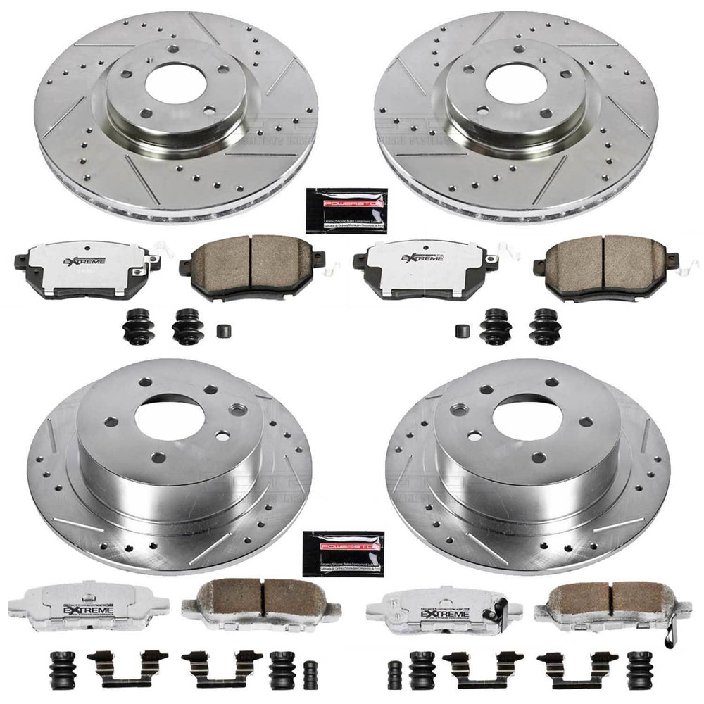 Power Stop 07-08 Nissan Maxima Front & Rear Z26 Street Warrior Brake Kit